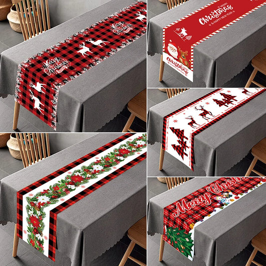 Christmas Table Runner Merry Christmas Decoration for Home Tablecloth Cover