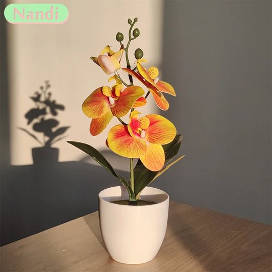 Artificial Butterfly Orchid with Vase