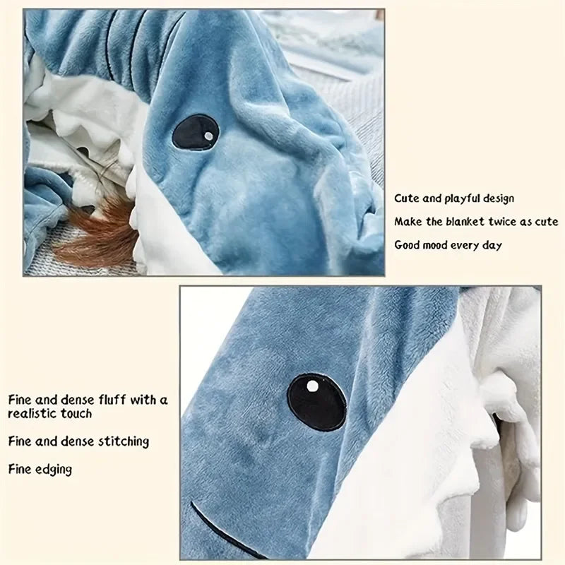 Flannel Shark Blanket Onesie