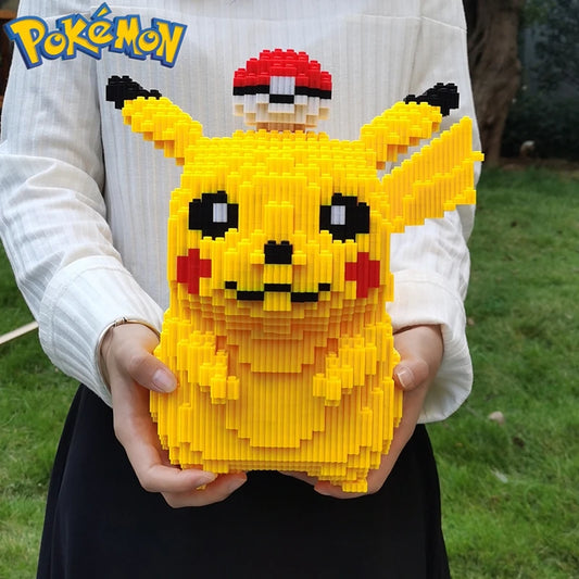 Bandai Anime Pokemon Pikachu Diamond Micro Building Blocks Figure