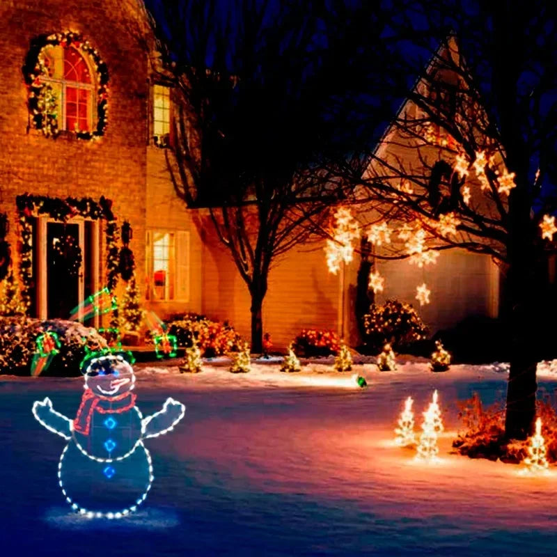 Winter Yard Stainless Steel LED String Snowman!