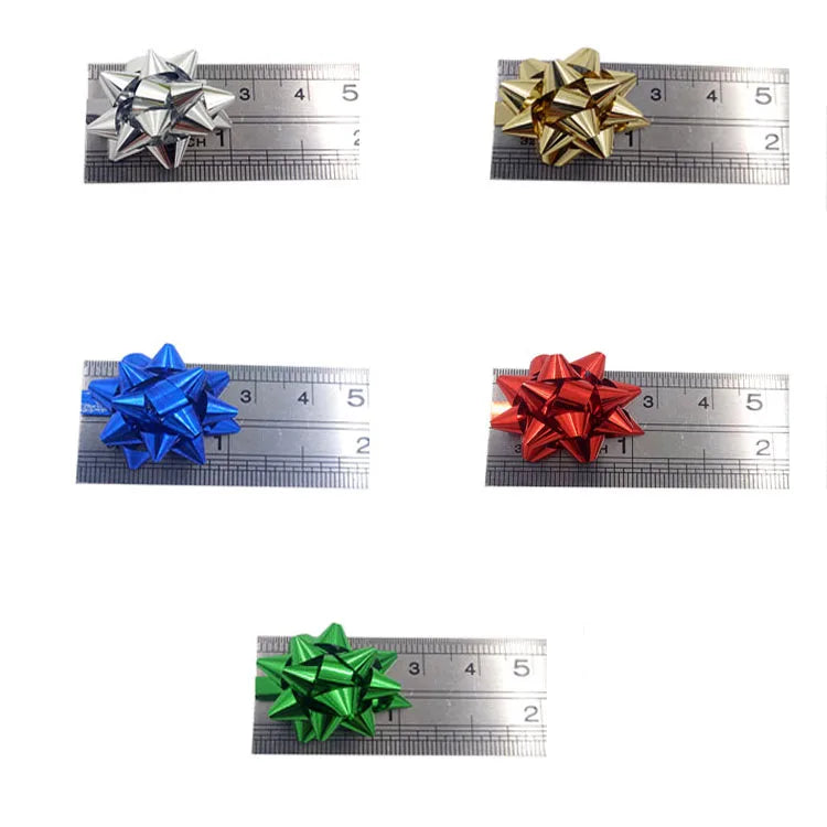 Small Star Bows for Present Wrapping Multi Colors Christmas Ribbon Bows. (50PCS)