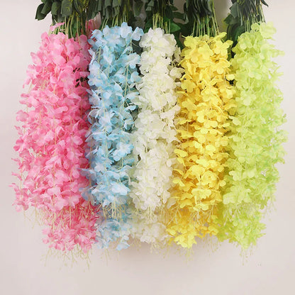 12-Piece Artificial Wisteria Flowers String Garland