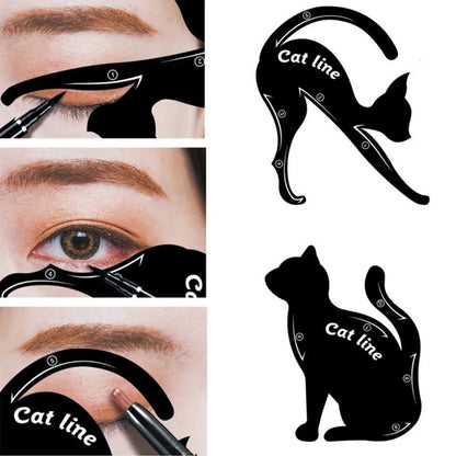 Liquid Eyeliner with Cat-Eye Stencil