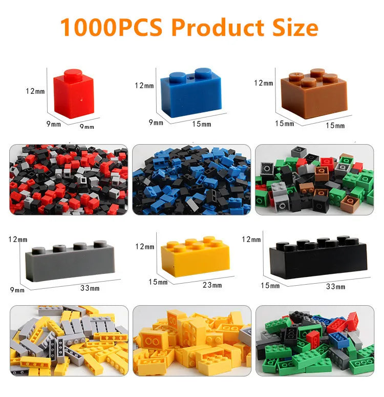 1000 Pieces DIY Creative Building Blocks Set - Compatible with LEGO