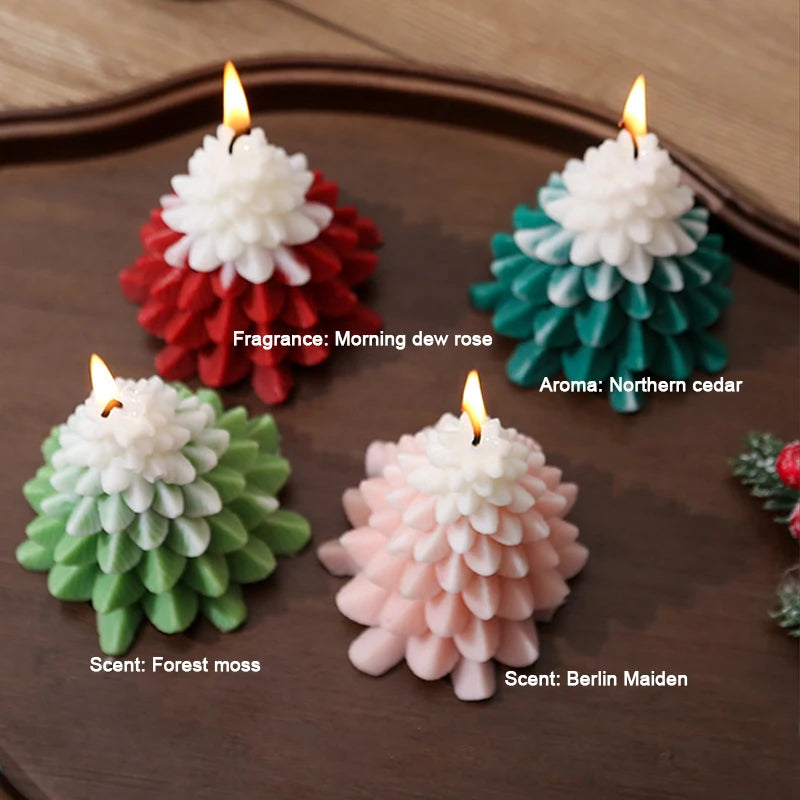 Bougie Decorative Soy Wax Atmosphere Fragrance Christmas Tree