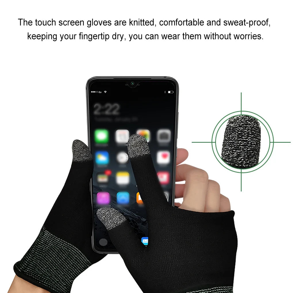 Gaming Fingertip Sleeves - Sweat-Proof Touch Screen Gloves