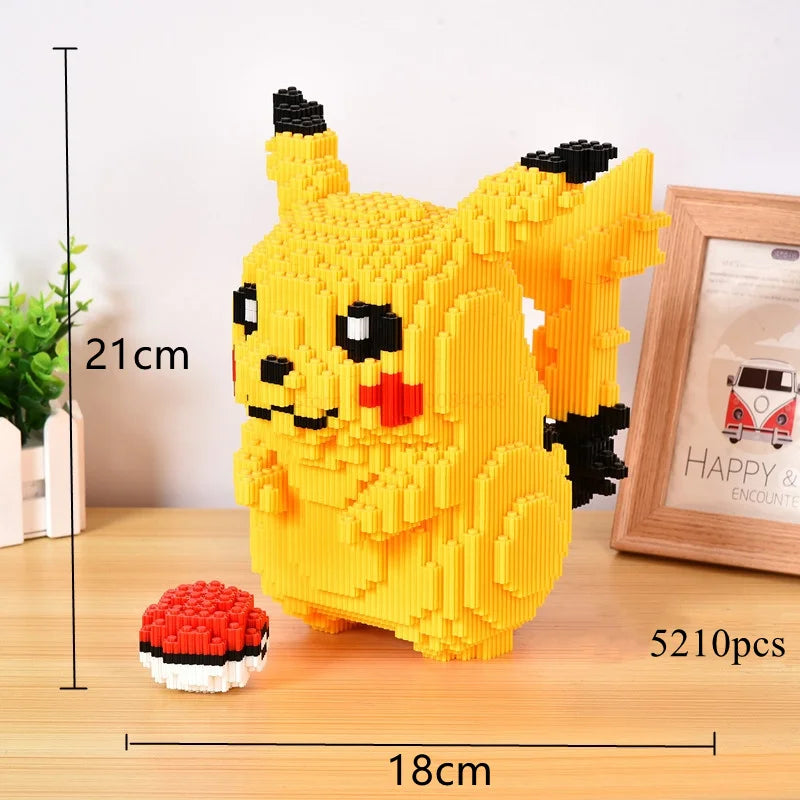 Bandai Anime Pokemon Pikachu Diamond Micro Building Blocks Figure