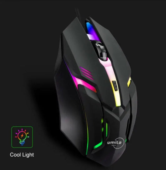 Wired Gaming Mouse - 1600 DPI Backlit, Ergonomic Design