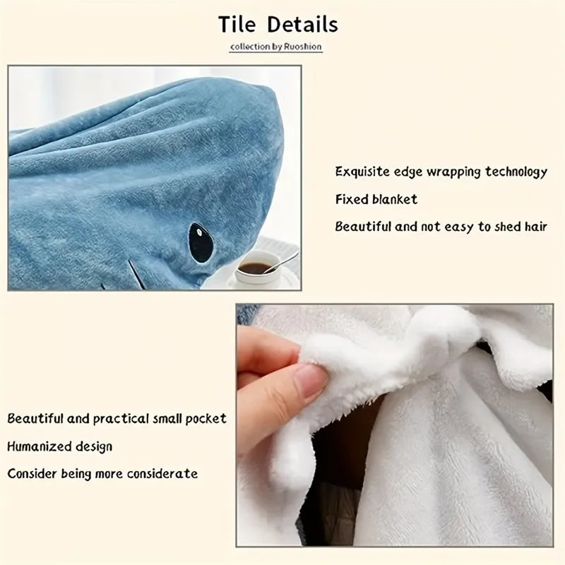 Flannel Shark Blanket Onesie