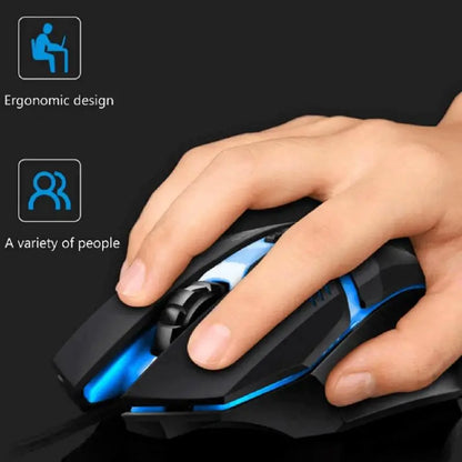 Wired Gaming Mouse - 1600 DPI Backlit, Ergonomic Design