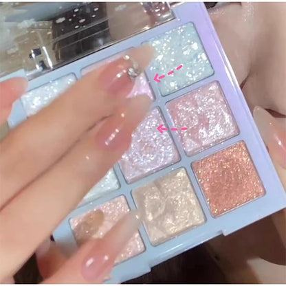 9-Color Snowflake Eyeshadow Palette