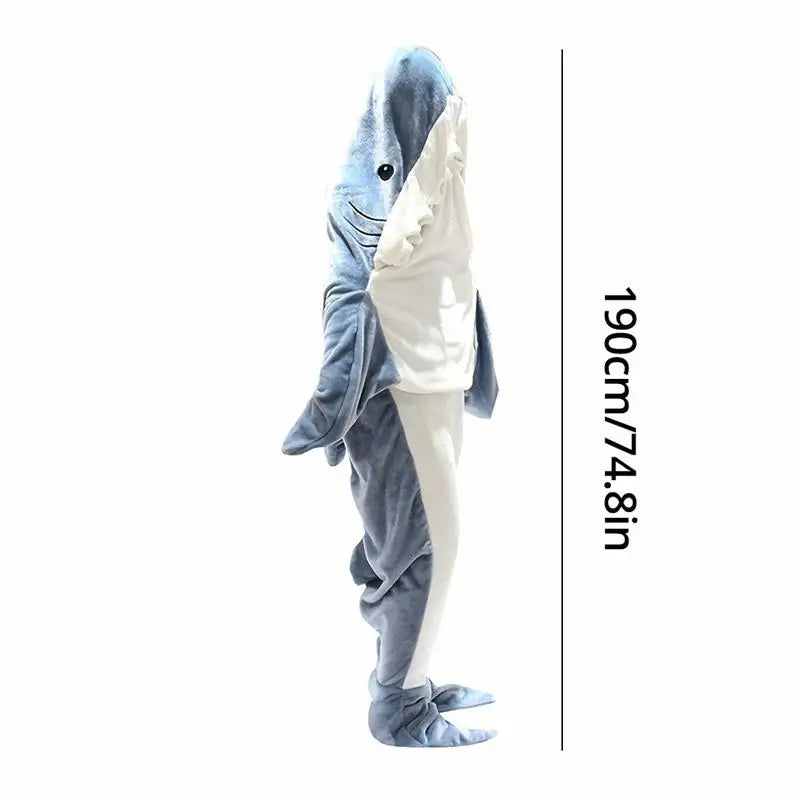 Flannel Shark Blanket Onesie