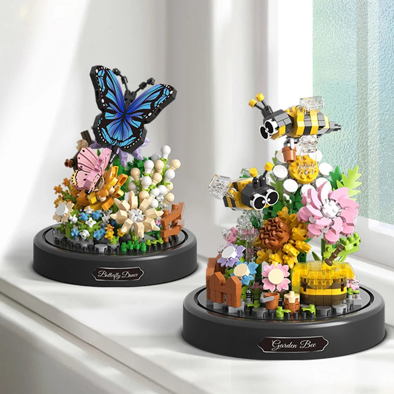 Building Blocks - Insects and Flowers Set