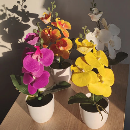 Artificial Butterfly Orchid with Vase