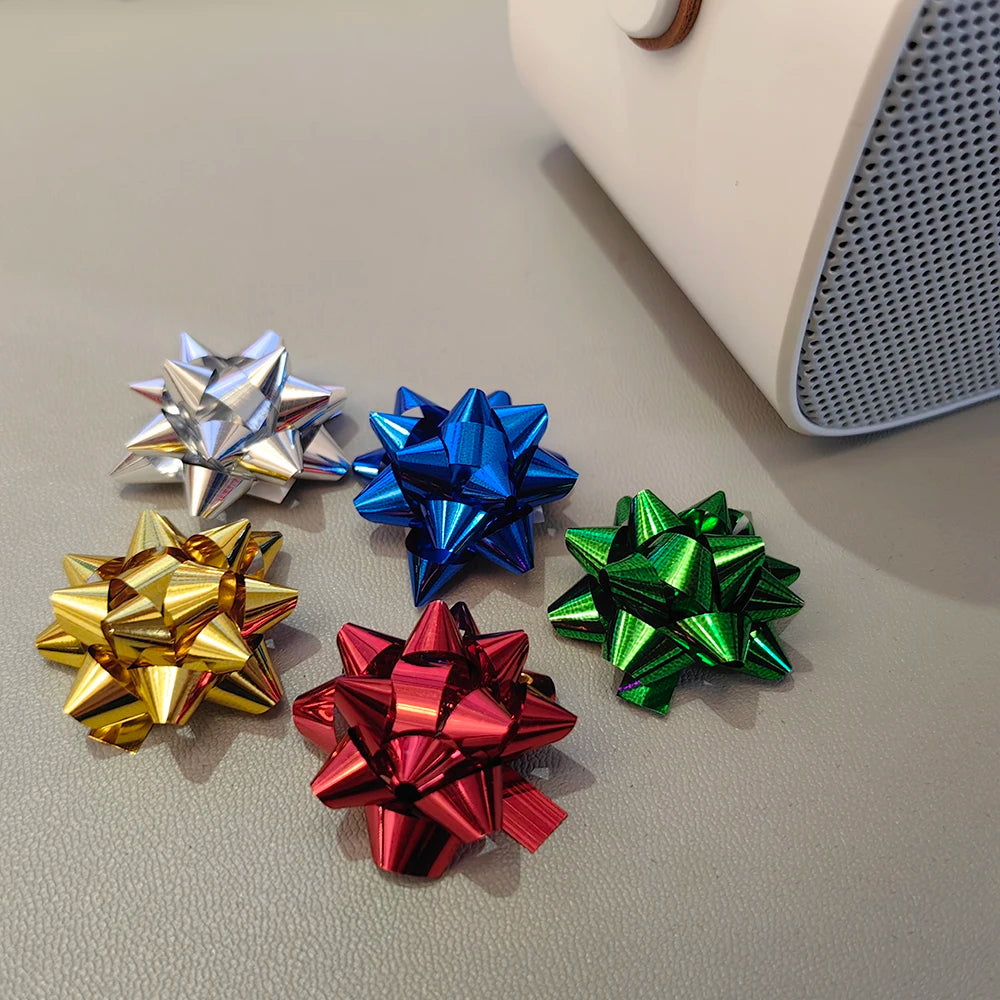 Small Star Bows for Present Wrapping Multi Colors Christmas Ribbon Bows. (50PCS)