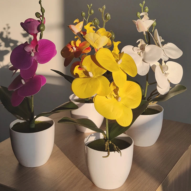 Artificial Butterfly Orchid with Vase